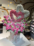 Bespoke Heart Hatbox Luxury flower bouquet by BloomBox Co – premium florist in Lahore