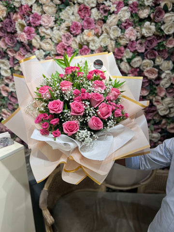 Roses & Spray roses mix Bouquet Luxury flower bouquet by BloomBox Co – premium florist in Lahore