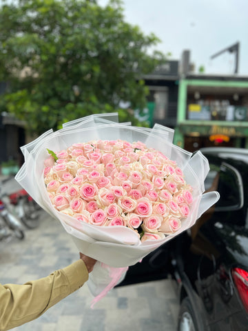 100 Pink Rose Bouquet