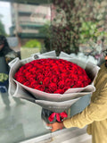 100 Red Roses Lollipop Bouquet Luxury flower bouquet by BloomBox Co – premium florist in Lahore