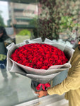 100 Red Roses Lollipop Bouquet