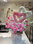 Bespoke Heart Hatbox Luxury flower bouquet by BloomBox Co – premium florist in Lahore