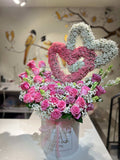 Bespoke Heart Hatbox Luxury flower bouquet by BloomBox Co – premium florist in Lahore