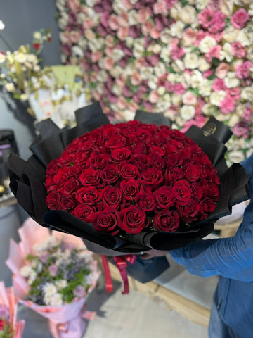 100 Red Roses Lollipop Bouquet